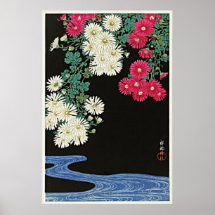 Poster Uma Elegância Vintage - Chrysanthemums por Ohara K