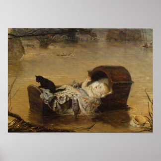Poster Uma enchente de John Everett Millais