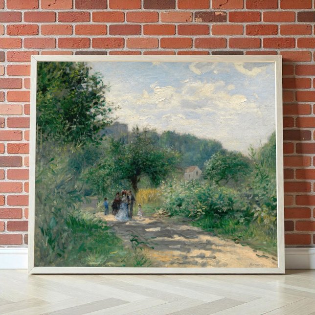 Poster Uma estrada em Louveciennes por Auguste Renoir, Be (Criador carregado)