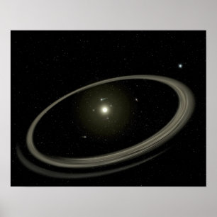 Póster Uma estrela nova circundada por planetas sem