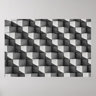 Poster Uma face da escultura da "Quatro Pirâmides Lados" 