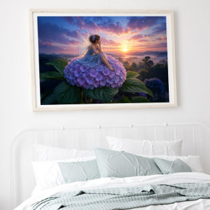 Póster Uma Fada Saudando o Amanhecer
