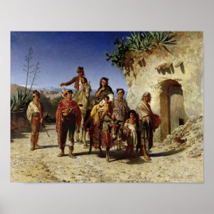 Póster Uma família cigana na estrada, c.1861