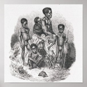 Póster Uma família Zulu da História da Humanidade