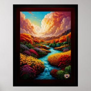 Poster Uma Fantasia Incrível Paisagem IA Art - Xzendor7