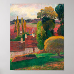Poster Uma Fazenda na Bretanha por Paul Gauguin
