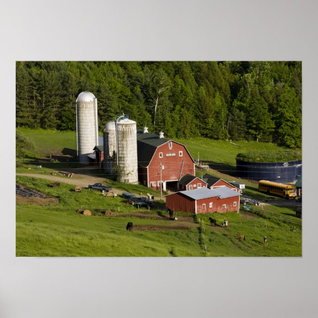 Poster Uma fazenda no Centro Barnet, Vermont. Connecticut (Frente)