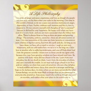 Poster Uma Filosofia Simples da Vida