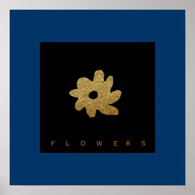 Póster uma flor para decorar (Frente)