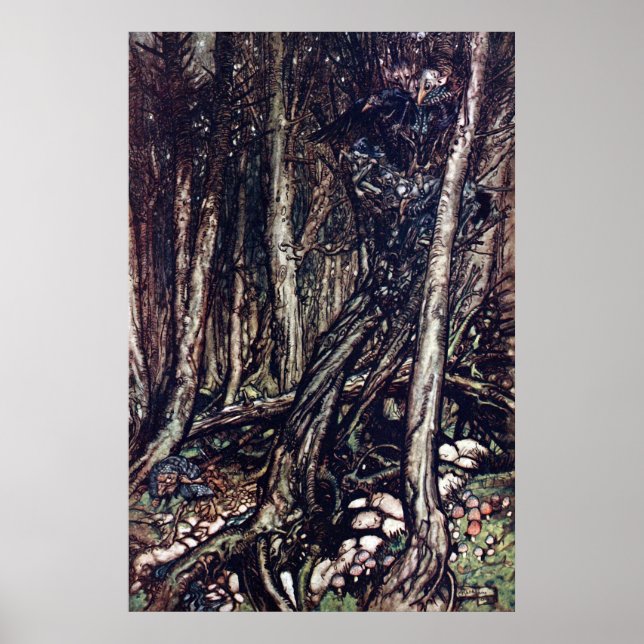 Poster Uma Floresta Feliz 1848 (Frente)