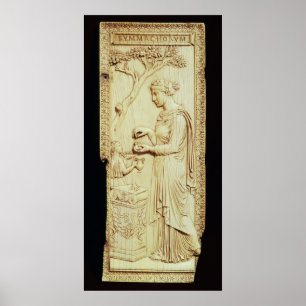 Póster Uma folha do Diptych de Symmachi