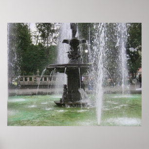 Póster Uma fonte bonita no Alameda México DF 2