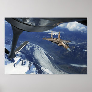 Poster Uma Força Aérea norte-americana F-15C, posicionand