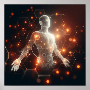 Poster Uma forma de vida digital transformando-se no espa