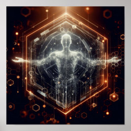 Poster Uma forma de vida digital transformando-se no espa