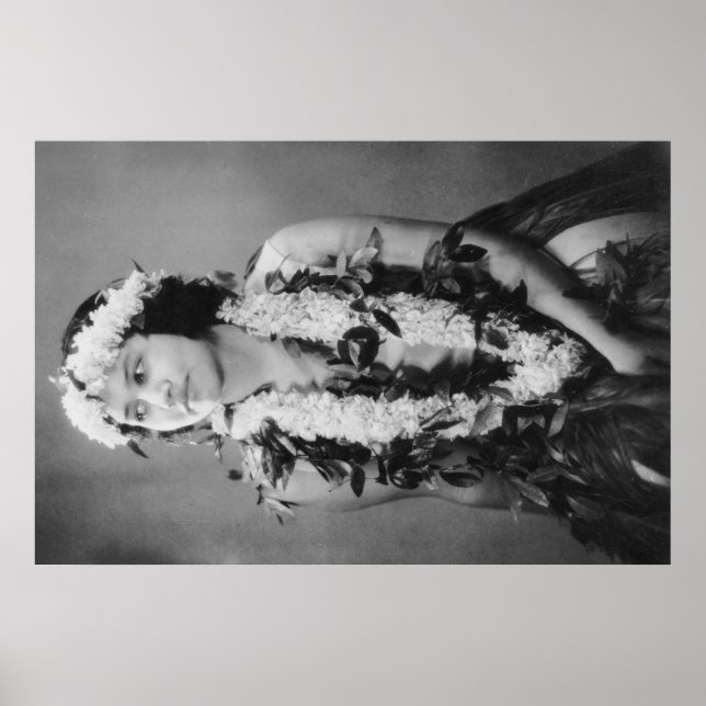 Poster Uma Fotografia do Dançarino Hula Havaiano (Frente)