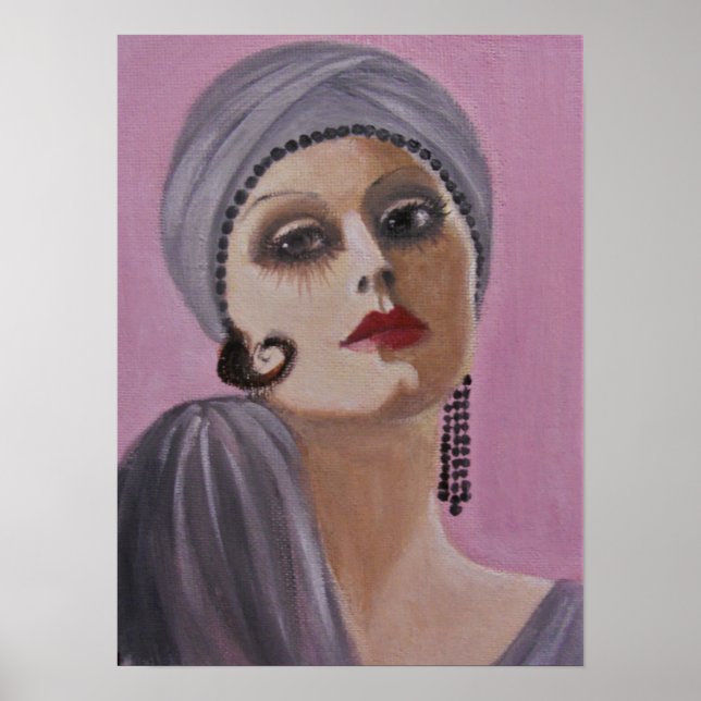 Póster Uma Gal Flapper Glamorosa (Frente)