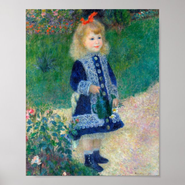 Poster Uma garota com uma lata de água por Pierre-Auguste (Frente)