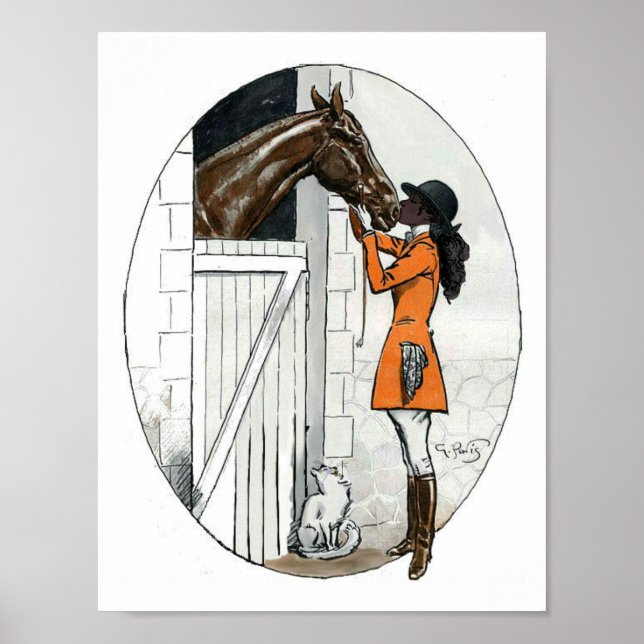 Poster Uma garota e seu cavalo americano (Frente)