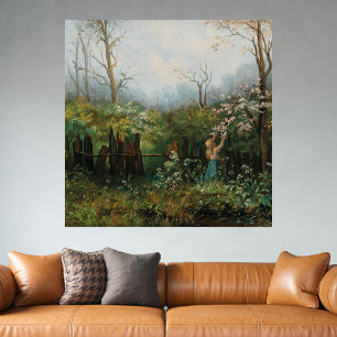 Póster Uma garota no jardim - Olga Wisinger-Florian