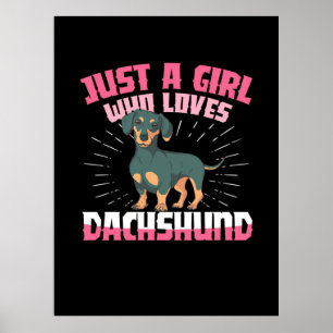 Poster Uma garota que ama Dachshund