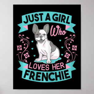 Poster Uma Garota Que Ama Seu Cachorro Francês