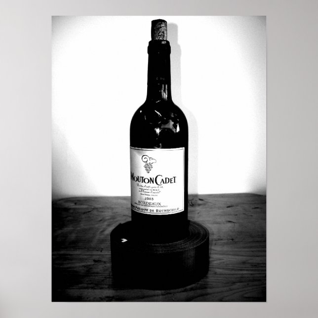 Poster Uma garrafa de vinho (Frente)