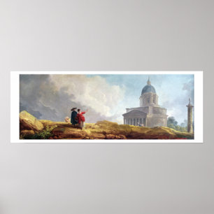 Poster Uma igreja indicada a um viajante em um extensivo