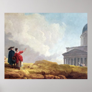 Póster Uma igreja indicada a um viajante em um extensivo