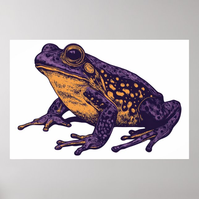 Poster Uma ilustração de rã - grande (Frente)