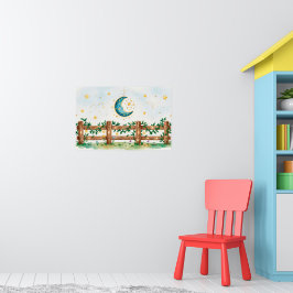 Poster Uma ilustração sonhadora em aquarela