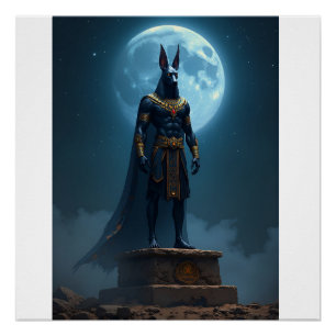 Póster Uma imagem CGI altamente detalhada de Anubi