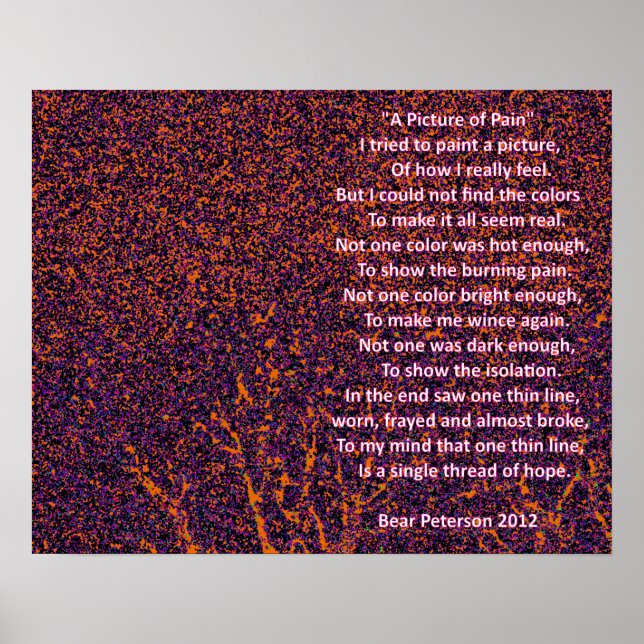 Póster Uma imagem de dor (Frente)