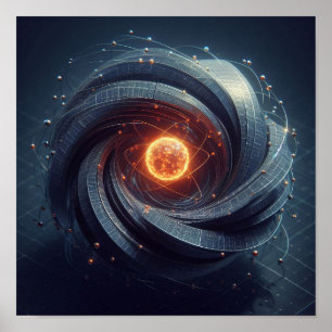 Poster Uma imagem de fundo técnica abstrata