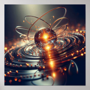 Poster Uma imagem de fundo técnica de abstrato