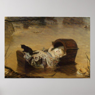 Poster Uma inundação por John Everett Millais