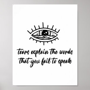 Poster Uma Lágrima Silenciosa. Presente de luto. Presente