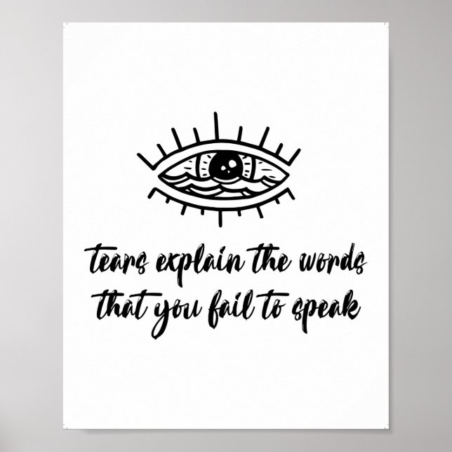 Poster Uma Lágrima Silenciosa. Presente de luto. Presente (Frente)