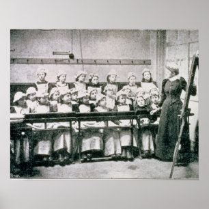 Póster Uma lição na ciência doméstica (foto do b&w)