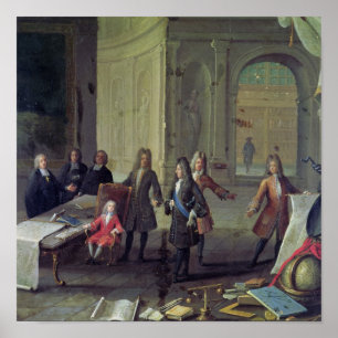 Póster Uma lição que está sendo dada ao Louis novo XV