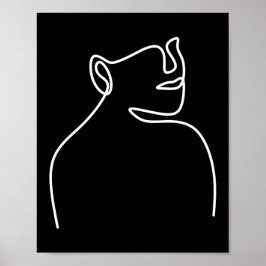 Poster Uma linha de arte digital contínua