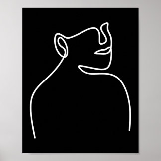 Poster Uma linha de arte digital contínua