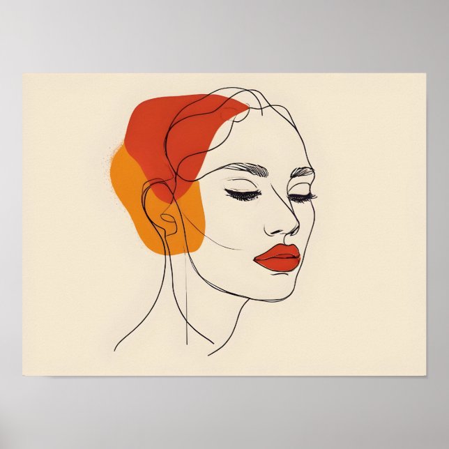 Poster Uma linha de arte feminina (Frente)