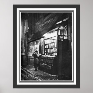 Poster Uma livraria em Londres cerca de 1926