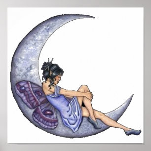 Póster Uma lua feericamente
