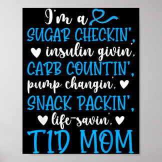 Poster Uma Mãe T1d Tipo Um Diabetes Guerreira Mãe T1d