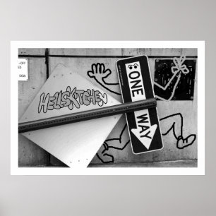 Poster "Uma maneira" à Nova Iorque da cozinha do inferno