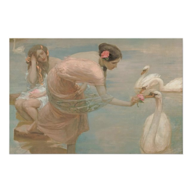 Póster Uma Manhã de Verão por Rupert Bunny (1897) (Frente)