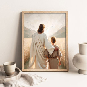 Poster Uma Mão Guiadora, Arte Cristã para Paredes, Imagem