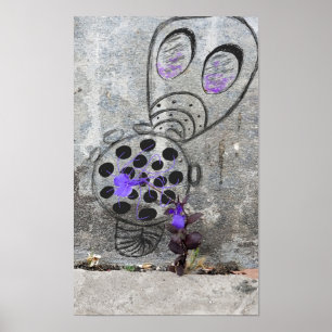 Poster Uma máscara de gás para ser protegida contra viole